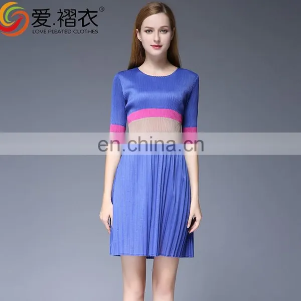 Short Sleeve Mix Color Summer One Piece Girls Dress For Girls photo-6