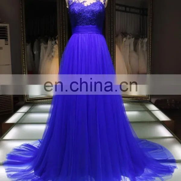 China Supplier Night Ball Gown Evening Dress With Embroidered Breast Flower photo-2
