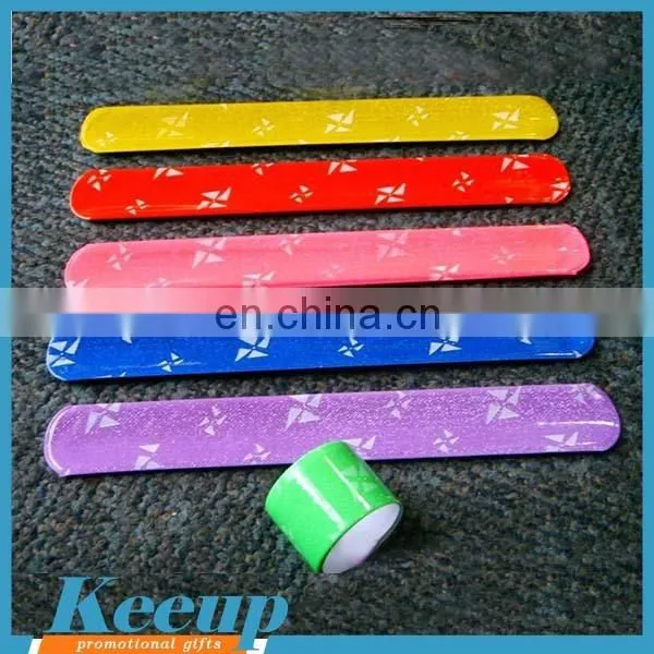 Colorful Reflective Slap Wrap Wrist Band CE EN13356 for Premiums