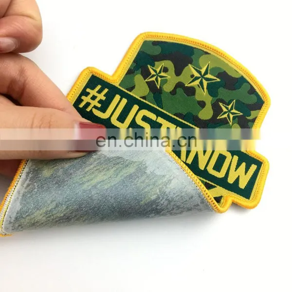 Custom Garment Patch Label Iron on Backing Woven Patch for Clothing photo-6
