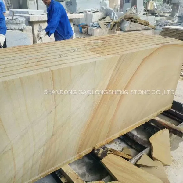 Yellow Sandstone, Yellow Landscaping Sandstone,yellow Teak Wood Sanstone photo-4