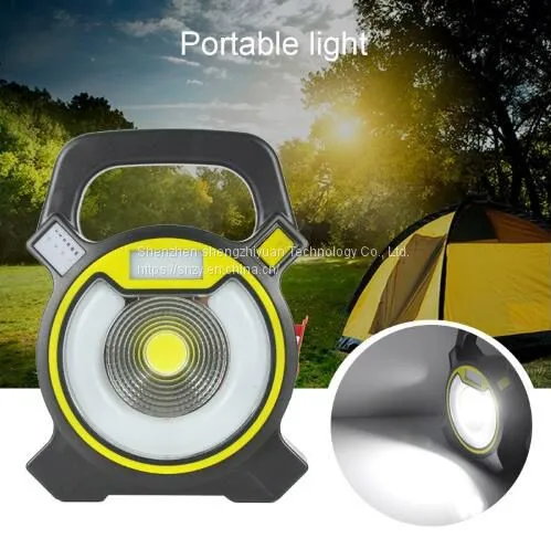 LED Work Light 15W COB Portable Outdoor Camping Light With USB Port Rechargeable Floodlight IPX5 Waterproof photo-4