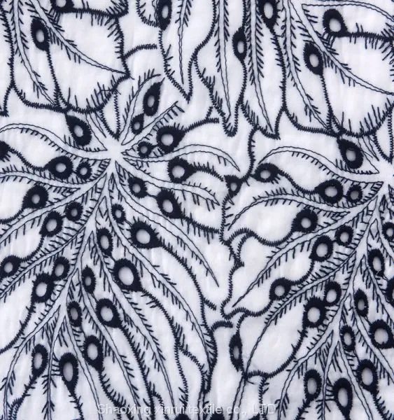 Swiss 100 Cotton Fabric for Wedding Dress Lace Embroidery photo-3