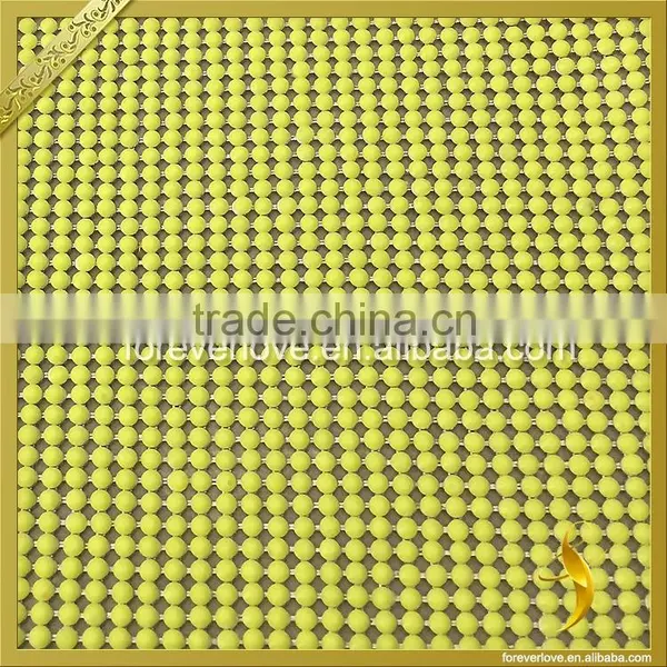 Yellow Rhinestone Hotfix Diamante Mesh Trimming Adhesive Crystal Net Mesh FRM-171 photo-2