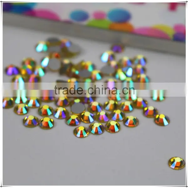 New Fashion Nail Art Citrine Rhinestone Crystal AB Colour Silver Flatback Non Hot Fix Rhinestones for Weddings Bridemaid Dresses photo-2