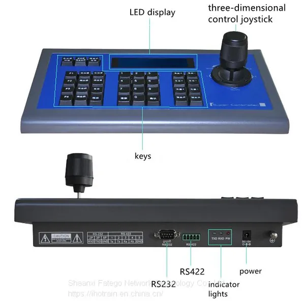 Hotrain FK01 Visca Pelco-p LCD Display 3D Joystick PTZ Conference Video Camera Keyboard Controller/ Control Keyboard