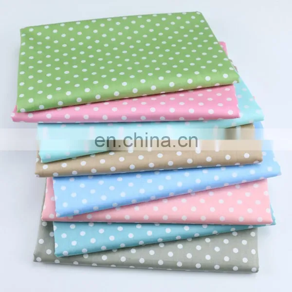 6mm Aquamarine Dot Cotton Printed Polka Dot Fabric Wholesale Children's Bag Fabric Edge Pure Cotton Fabric photo-4