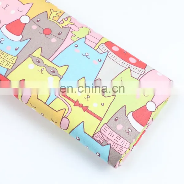 Cartoon Bear Cat Printed Fabric Twill Kindergarten Children's Pure Cotton Bed Products Student Bed Sheet All Cotton Fabric photo-4