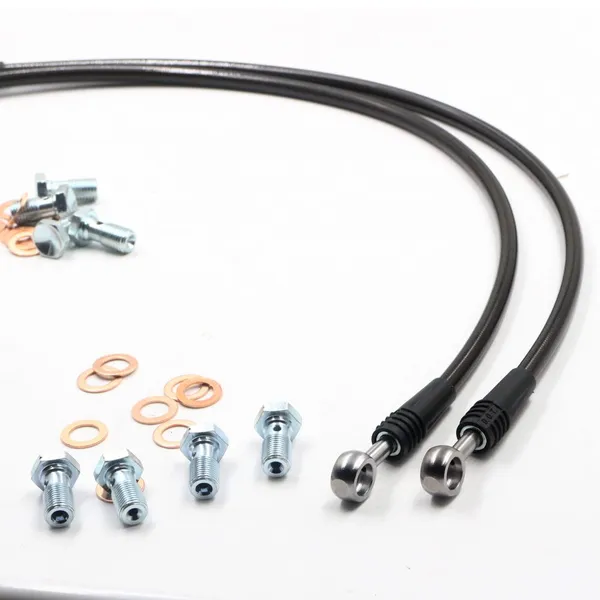 Auto Brake Parts Motorcycle Racing Car Hydraulic Automotive Front Rear 304 Stainless Steel Braided PTFE Brake Line Hose Assembly