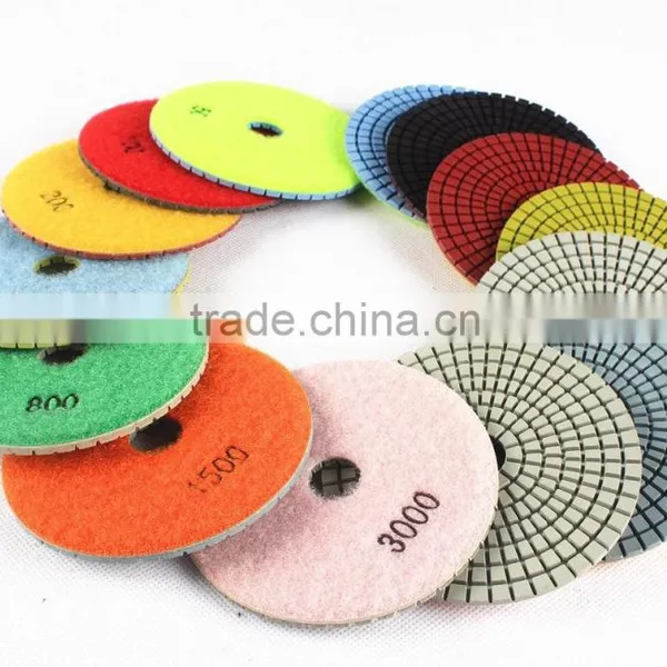 4 Inch Flexible Resin Diamond Granite Polishing Pads photo-6