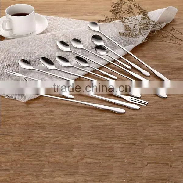 High Quality Stainless Steel Long Handle Iced Tea Spoon Coffee Spoon Cold Drink Spoon photo-2