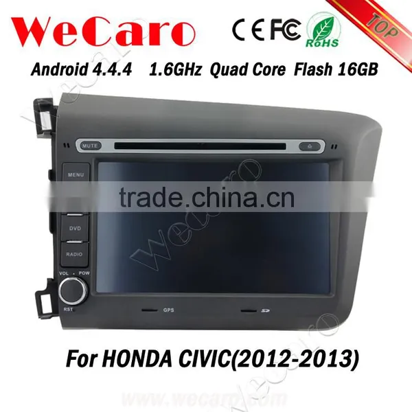 Wecaro Android 4.4.4 Car Dvd Player High Quality 8 for Honda Civic Navigation System OBD2 Playstore 2012 2013 photo-6
