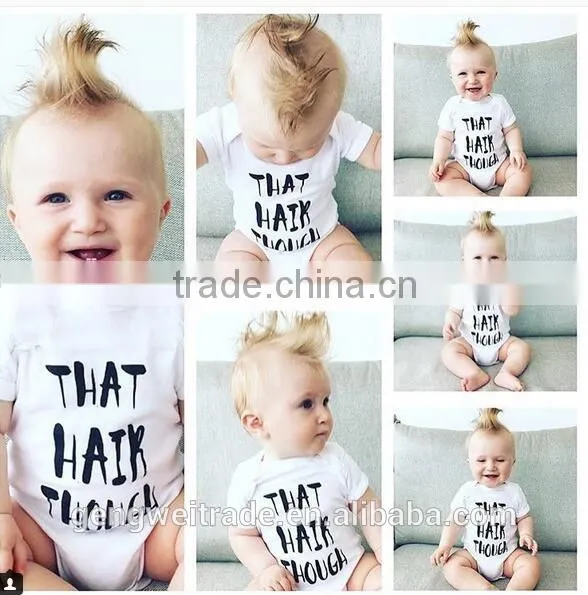 2016 New Design Ins HEY MA Baby Romper Plain White Children Clothes Toddlers Romper Suit photo-3