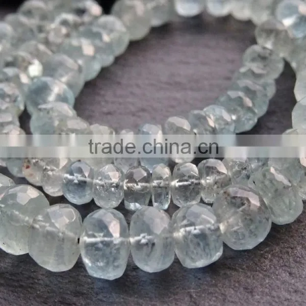 Aquamarine Rondelles Faceted photo-2