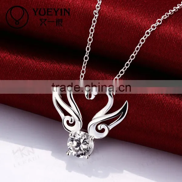 Silver Plated Zircon Luxurious Fashion Necklace Jewelry photo-4
