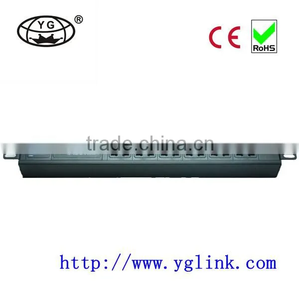 10A 19"1.5U 6ways With Three Lamp Lightning Protection Universal Type PDU Power Distribution Unit Network Cabinet