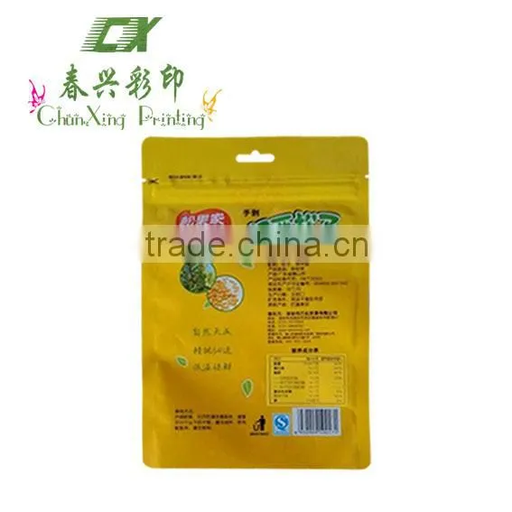 Three Sides Sealed Plastic Zipper Bag for Pinenuts