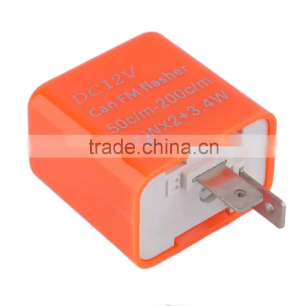 12V 2 Pin Adjustable Frequency LED Flasher Relay Motorcycle Turn Signal Indicator Motorbike fix Blinker Indicator