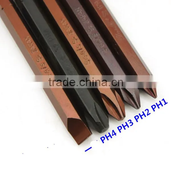 5Pcs Phillips Slotted Screwdriver Bit Set Electric Drill Screwdriver Bits With Magnetic 80MM Length AR-36 photo-3