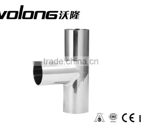 Stainless Steel Pipe Fitting Sanitary Clamp Tee photo-3