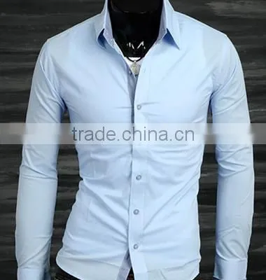 Latest Design Long Sleeve Cotton Spandex Non Iron Shirt for Men photo-3