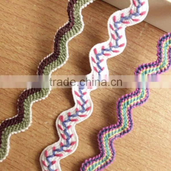 100% Polyester Ric Rac Ribbon Wave Edge Rayon Ribbon photo-6