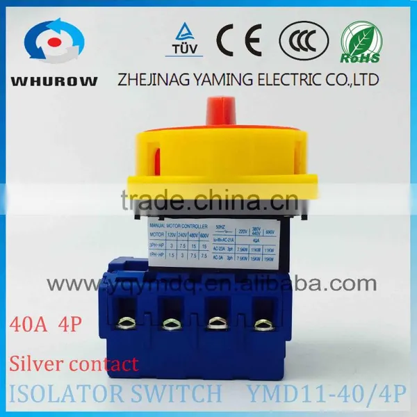 Isolator Switch YMD11-40/4P Load Break Switch Universal Power Cut off Switch 40A 4 Phase Changeover Cam Switch Sliver Contacts photo-2