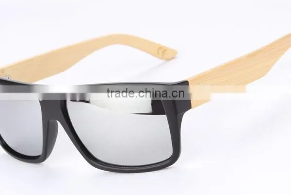 JMP622 2016 Popular Hot Sale Name Branded Cheap Mirrored Black Frame Plastic Bamboo Sunglasses photo-3
