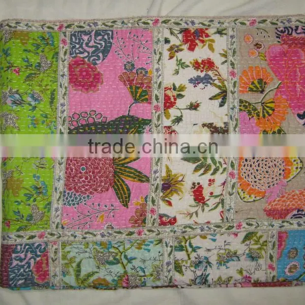 Wholesale Lots of Mix Patch Tukri Handmade Kantha Quilts Throws Bedspreads~At Highly Discounted Prices