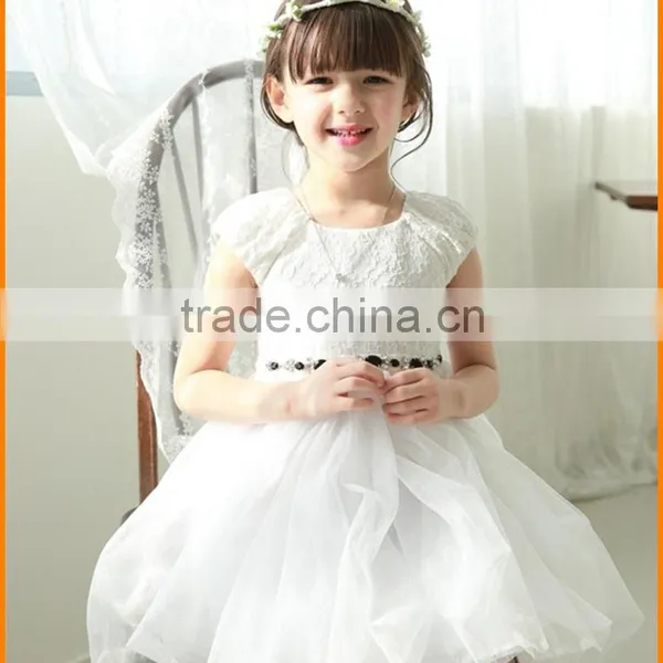 The 2016 Summer Dress Girl Dress Summer Princess Dress Dress Show 63J54 Short Sleeved Lace photo-2