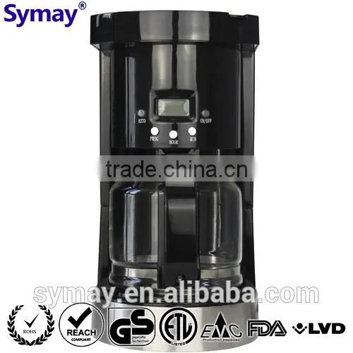 Digital Coffee Maker With SS Decoration, 1.25L, 10 Cups, Glass Carafe, Kitchen Accessory, Filter photo-5