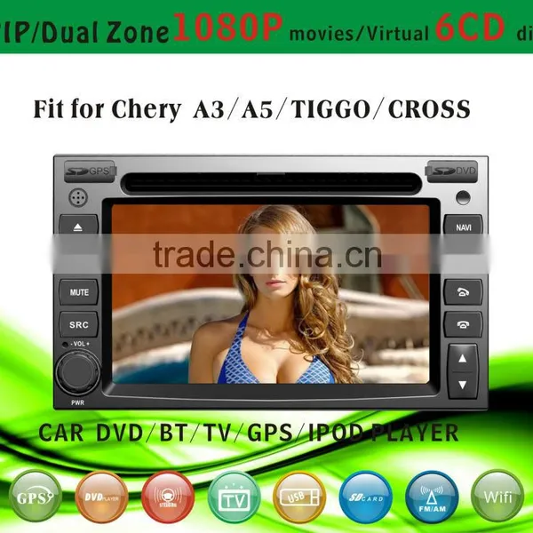 Android Car Dvd Player Fit for Chery A3 A5 Tiggo With Radio Bluetooth Gps tv Pip Dual Zone