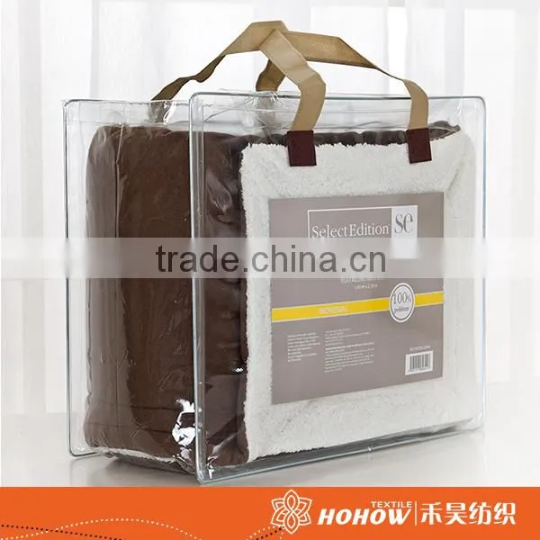 High Quality Solid Brown Thick Blanket Fluffy Fleece Blanket photo-2
