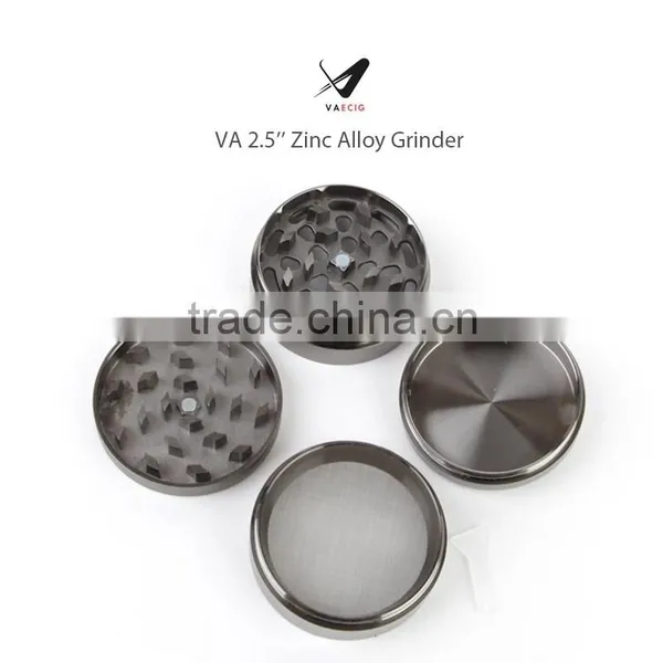 63mm Herb Grinders Metal 4 Parts Cnc Teeth Zinc Alloy Gunblack Herb Grinder photo-2