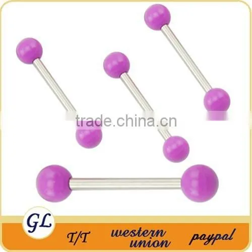 TR01088 Colorful Piercing Tongue Barbell , Arcylic Tongue Piercing Ball photo-3