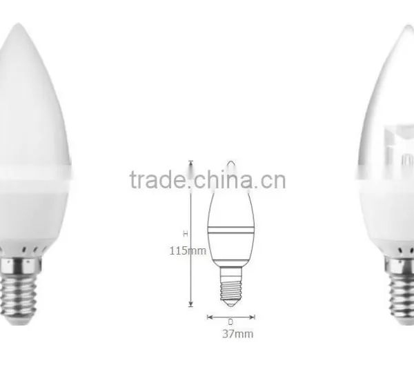 5W Led Lamp Light Bulb Replacement Candle LED Light E14 E27 LED Candle Light photo-3