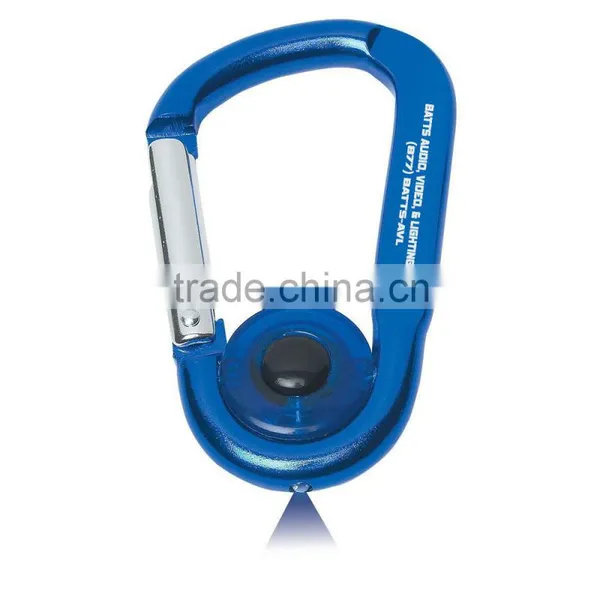 Blue Light Up Carabiner with Blue LED
