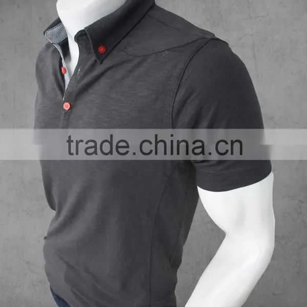 100% Blank PERU PIMA COTTON Polo t Shirt STRIPED Customizable photo-2