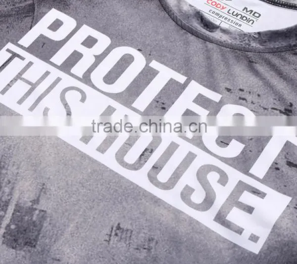Men's Patriotic Protect This House Performance Training T Shirt Men Compression Tights Sports T Shirt photo-4