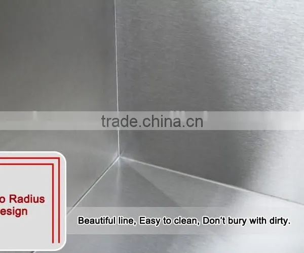 High Quality Save Room Handmade Double Bowl Deep Stainless Steel Kitcen Sink Cabinet -- R15-3118 photo-3