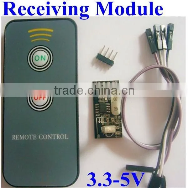 RF Transmitter and Receiver Module Switching Signal Output With Remote Controller (2 Buttons on and off ) 3.3v-5v