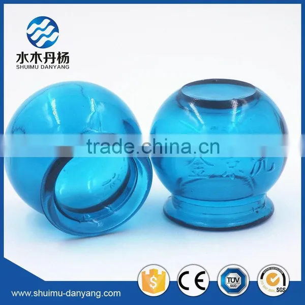 Hot Sale Blue Cupping Glass Jar