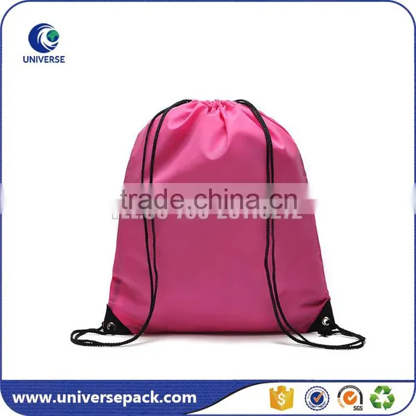 Customized Colorful Plain Nylon Bag Witjh Drawstring photo-2