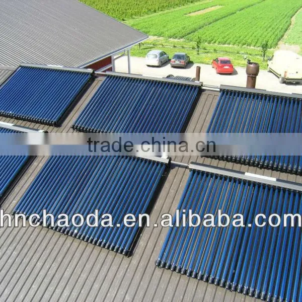 Split Pressurized Evacuated Tube Solar Water Heater for Hotel