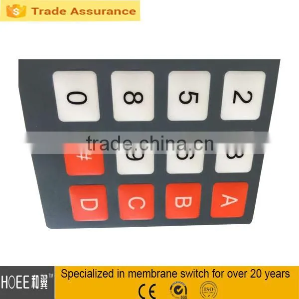 Professional OEM Design Custom High Quality 4x4 Array 16 Keys Matrix Embossed Buttons Metal Dome Membrane Numeric Switch Keypad photo-5