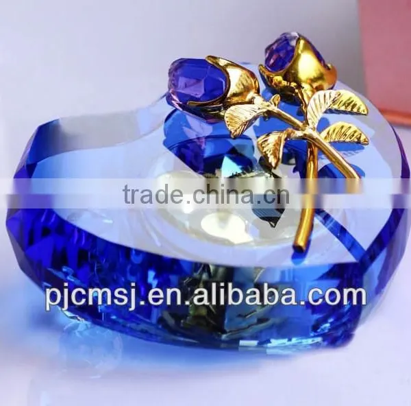 Newest Crystal Piano Music Box For Souvenirs & Home Decorations & Gifts.crystal Music Box With Rose photo-3
