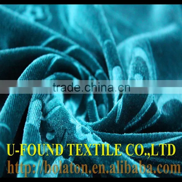 95% POLYESTER 5% SPANDEX KS 3D EMBOSS VELVET UPHOLSTERY OLIVE GREEN VELVET FABRIC photo-2