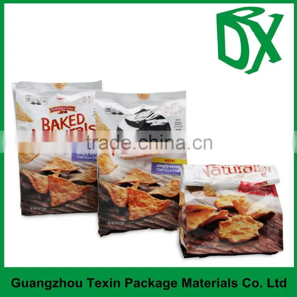 Customized Printed Wholesale Price HDPE Resealable Stand up Cooked Chips Food Bag Packaging in Dubai Wholesale Market