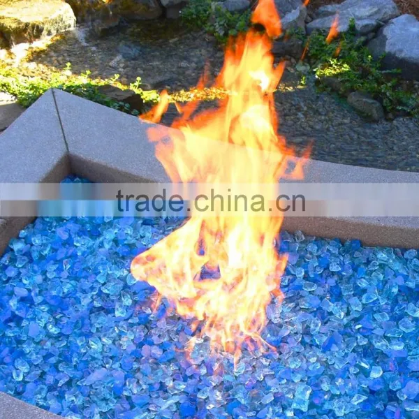 1/4 Crystal Gold Reflective Fire Pit Glass Decorative Glass Broken Glass photo-2