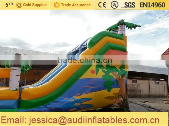 Inflatable Tropical Slide With Palm Trees for Sale photo-4